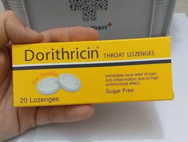 Thuốc ngậm viêm họng Dorithricin